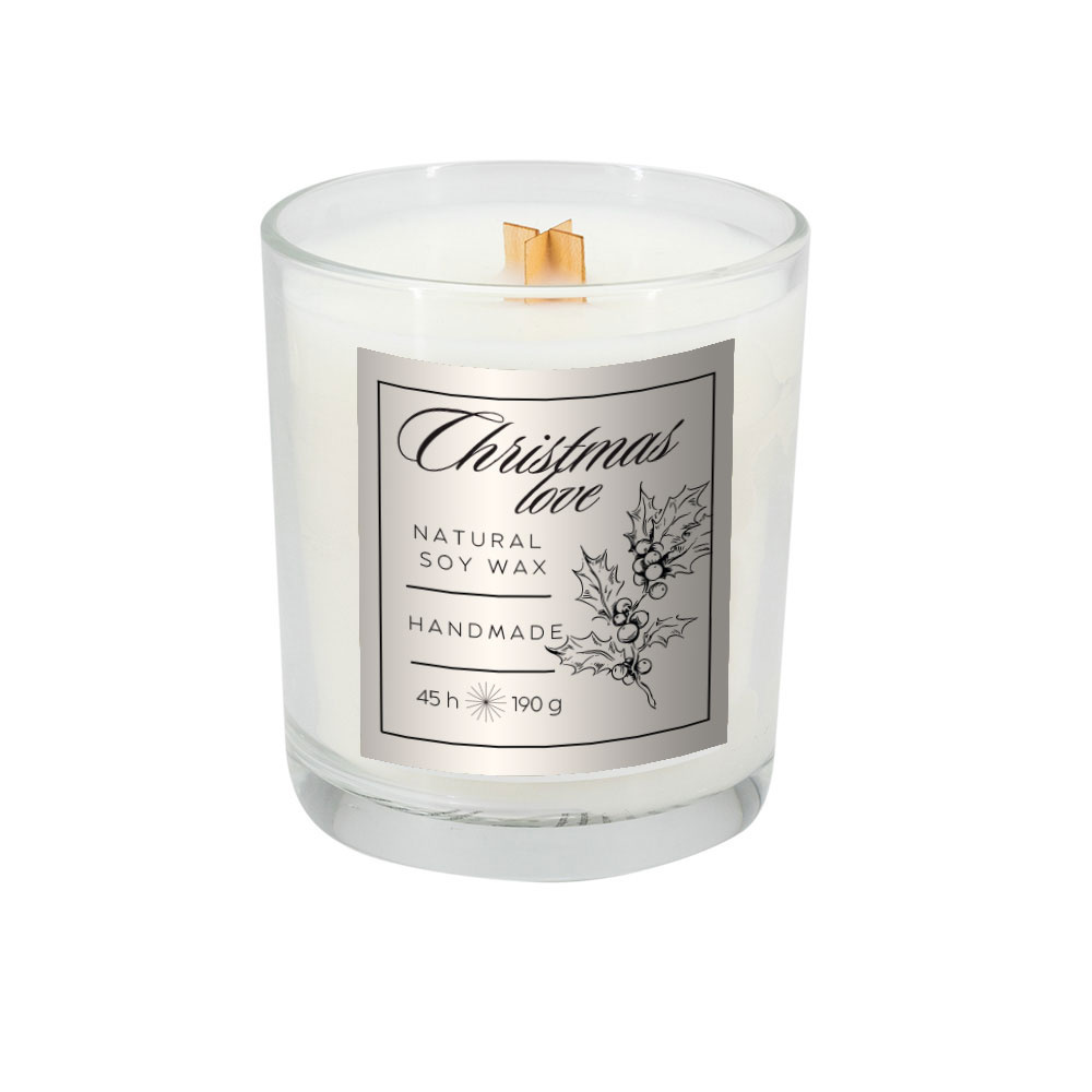 Logo trade promotional item photo of: Soy candle 190g Christmas love