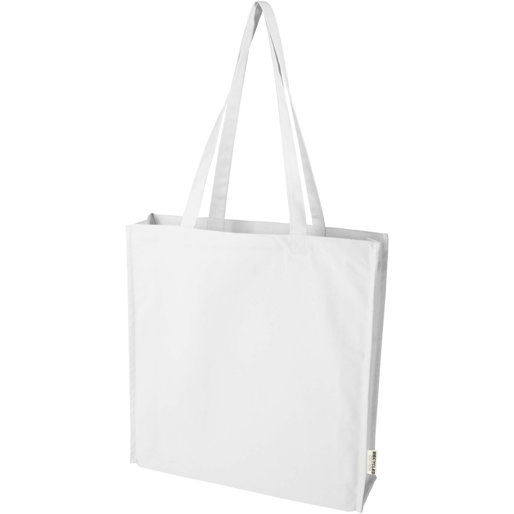 Logotrade promotional item image of: Florida 270 g/m² GRS recycled gusset tote bag 14L