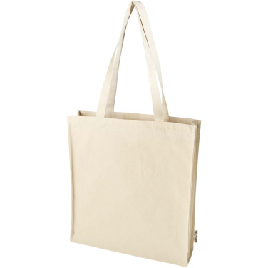 Logo trade promotional gifts image of: Florida 270 g/m² GRS recycled gusset tote bag 14L