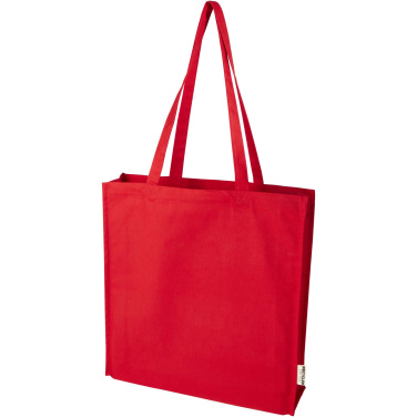 Logo trade promotional giveaway photo of: Florida 270 g/m² GRS recycled gusset tote bag 14L