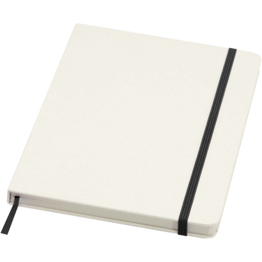 Logo trade advertising products image of: Bass A5 recycled hard cover notebook with lined pages