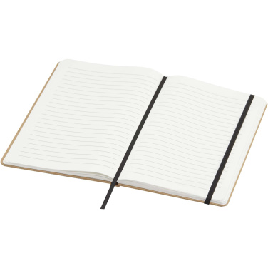 Logo trade promotional items image of: Holm A5 stone paper hard cover notebook with lined pages