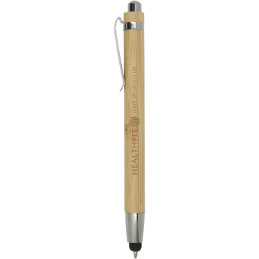 Logo trade business gifts image of: Elm bamboo ballpoint pen