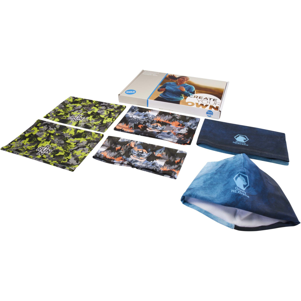 Logo trade promotional merchandise picture of: Sublimation headwear sample box