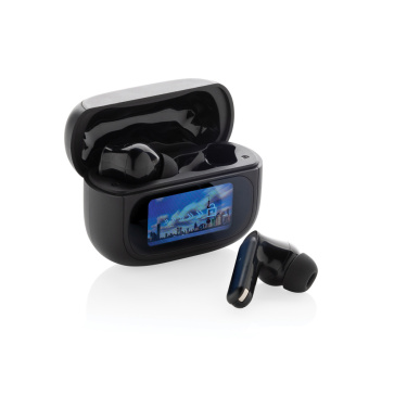 Logo trade advertising products image of: Airtune RCS recycled plastic ANC earbuds with touch screen