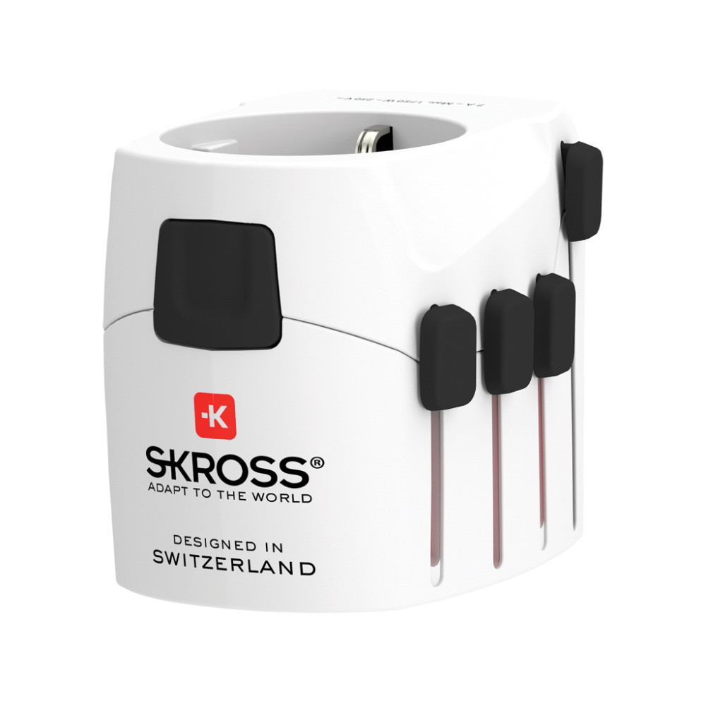 Logotrade promotional merchandise picture of: SKROSS Pro 3-Pole World Travel Adapter