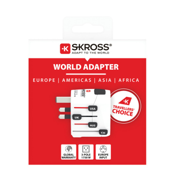 Logotrade business gift image of: SKROSS Pro 3-Pole World Travel Adapter