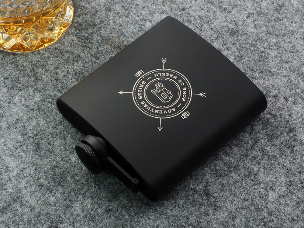 Logo trade promotional giveaways image of: Hip flask 190203600