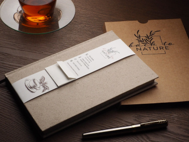 Logo trade promotional giveaways image of: Recycled Tea Notebook 209734000