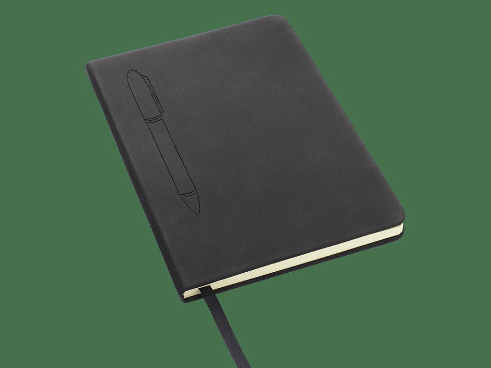 Logo trade promotional merchandise picture of: Magnetic notebook with a pen 124715100