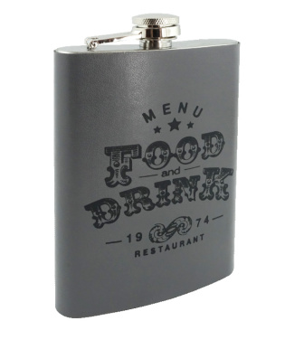 Logo trade corporate gifts image of: Hip flask 425119