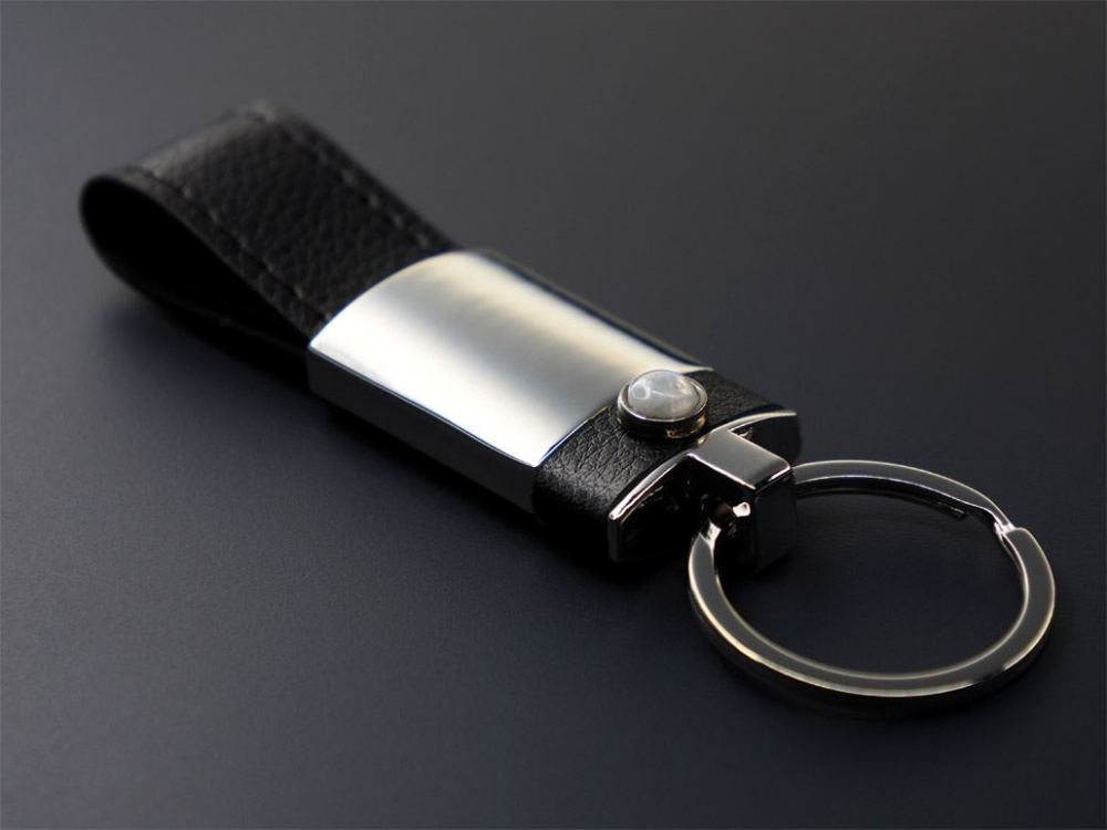 Logo trade promotional merchandise picture of: Moonstone Keyring 1295095