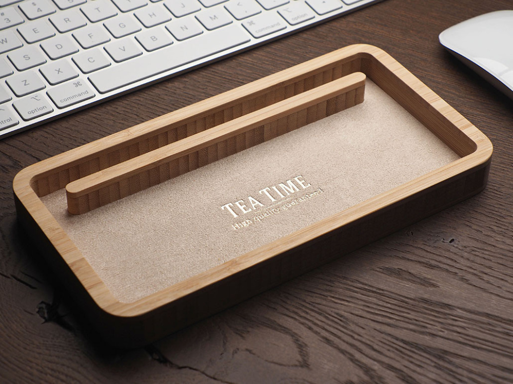 Logo trade promotional item photo of: Wooden desk organiser 1850292