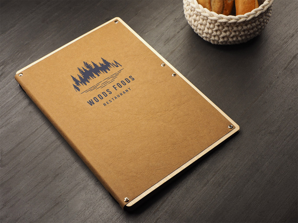 Logo trade promotional merchandise image of: Menu cover 1665121