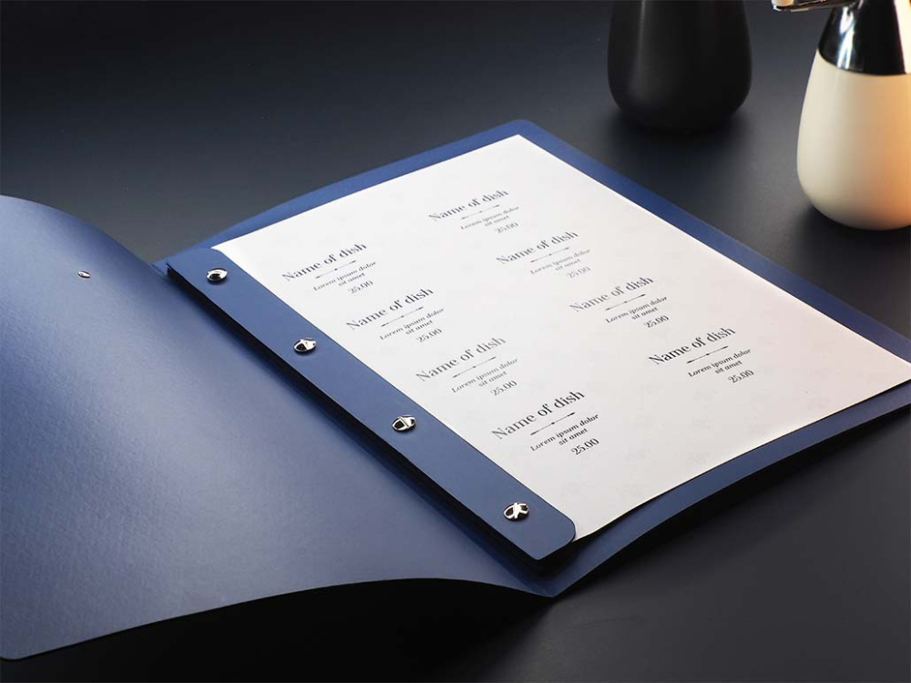 Logo trade promotional giveaways picture of: Menu cover 1619243