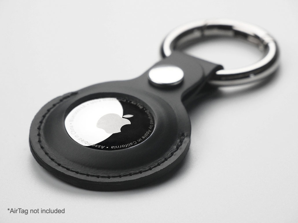 Logo trade promotional items image of: Keyring with holder for AirTag 1914094