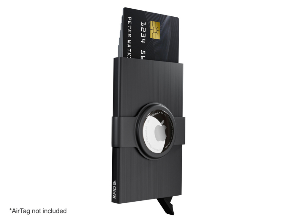 Logo trade promotional gift photo of: RFID credit card case with holder for AirTag 2163155