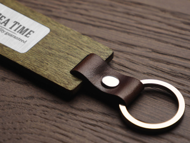 Logo trade promotional items image of: Wooden keyring 1853121