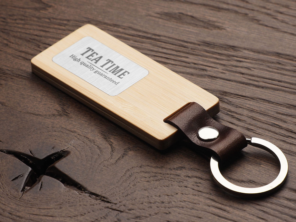 Logo trade corporate gift photo of: Wooden keyring 1853292