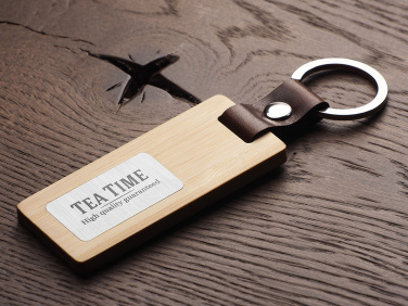 Logo trade promotional gift photo of: Wooden keyring 1853292