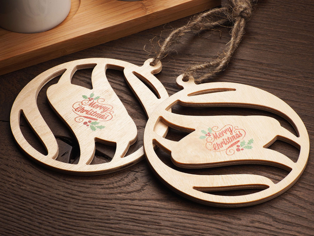 Logotrade promotional merchandise image of: Wooden Christmas Decoration 1856121