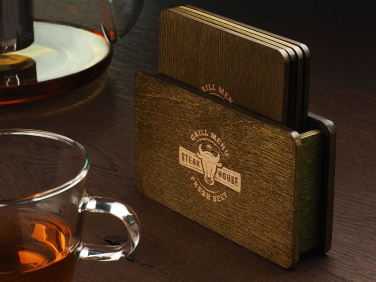 Logotrade promotional merchandise image of: Wooden box with 4 coasters 1871121