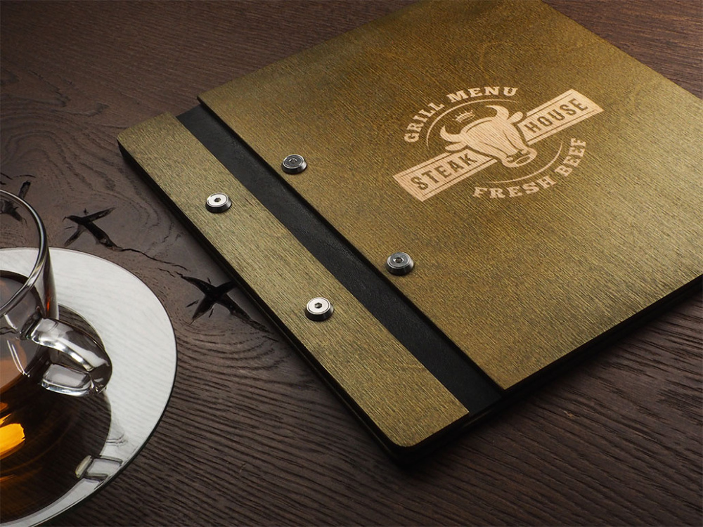 Logo trade promotional merchandise picture of: Menu cover 1905121