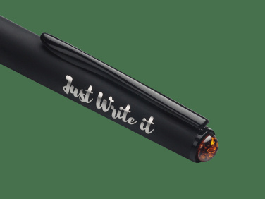 Logo trade promotional gifts picture of: Ball pen with AMBER stone 2070036