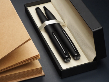 Logo trade business gifts image of: Pen set with coal 2094036