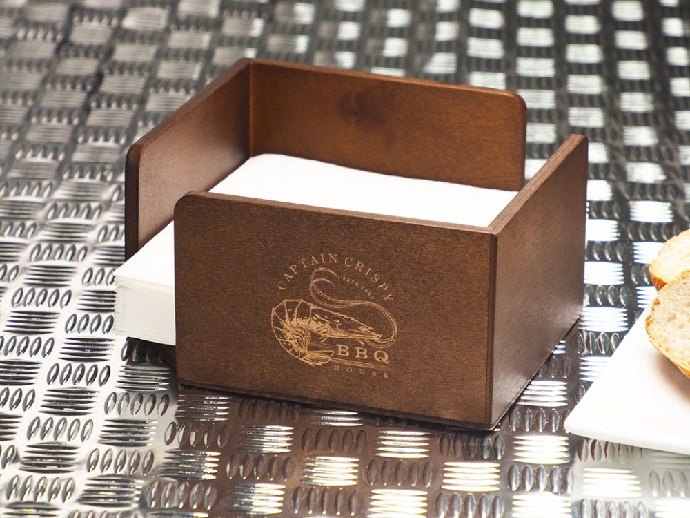 Logo trade corporate gifts image of: Napkin box 1957121