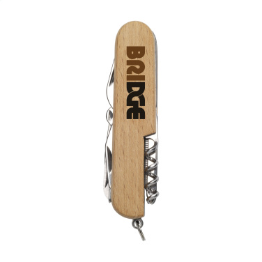 Logo trade promotional items image of: Beechwood Pocket knife