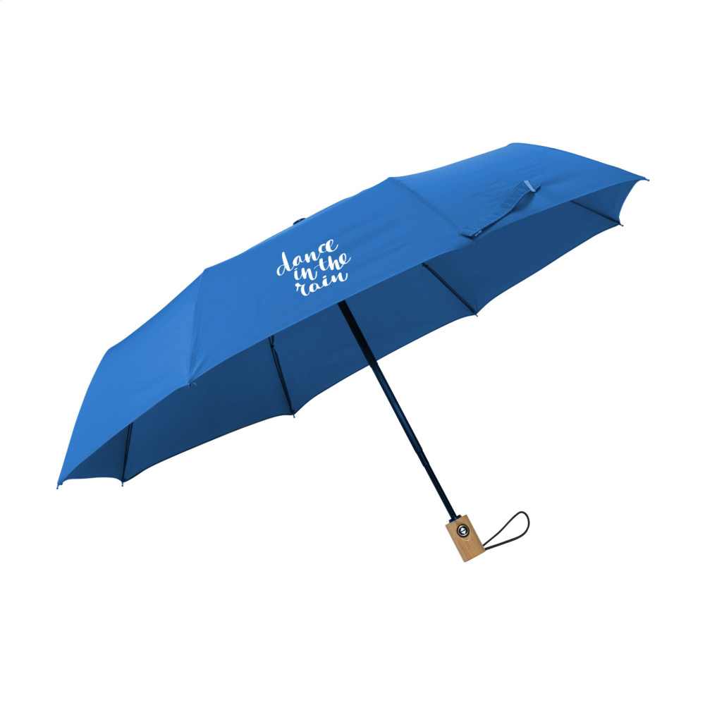 Logo trade advertising product photo of: Michigan foldable RCS RPET umbrella 21 inch