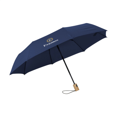 Logo trade business gifts image of: Michigan foldable RCS RPET umbrella 21 inch