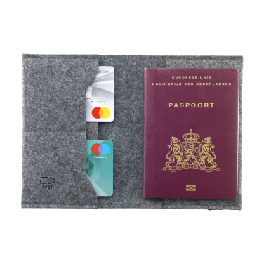 Logo trade promotional items picture of: Identify GRS RPET Felt passport holder