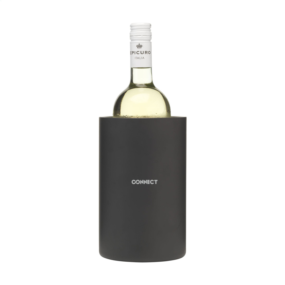 Logotrade promotional gift picture of: CoolSteel Black wine cooler