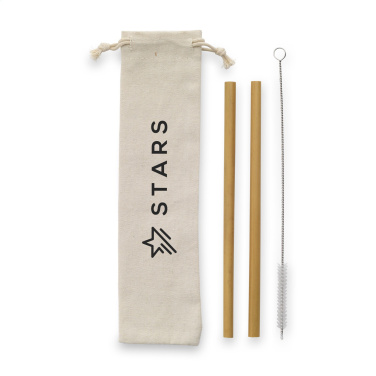 Logotrade promotional gift picture of: ECO Bamboe Straw Set bamboo straws