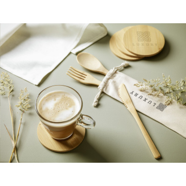 Logo trade promotional gifts image of: Bambu Cutlery Set