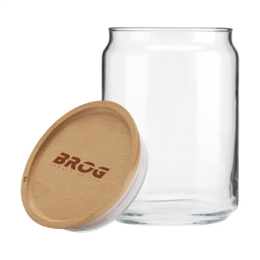 Logo trade promotional merchandise picture of: Wood Jar Storage