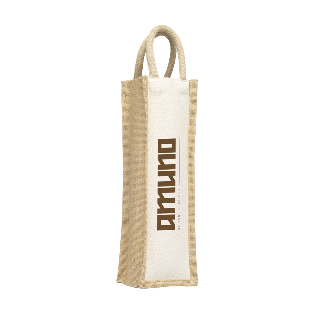 Logotrade promotional merchandise picture of: Jute Canvas Wine Bag