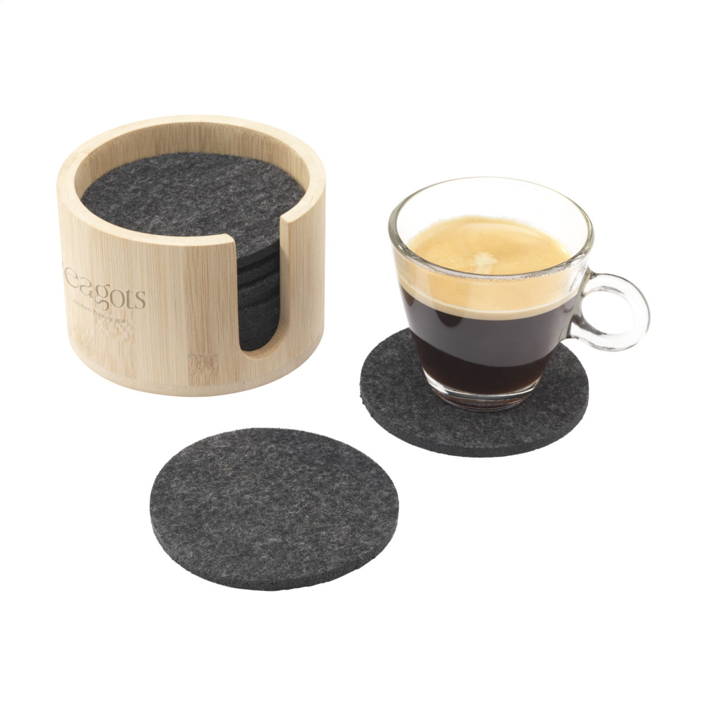 Logo trade business gift photo of: Cody Felt Coaster Set