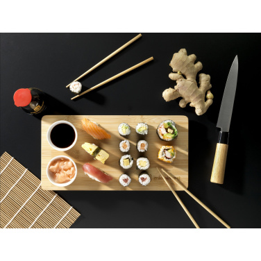 Logo trade promotional merchandise photo of: Temaki Bamboo Sushi Tray gift set