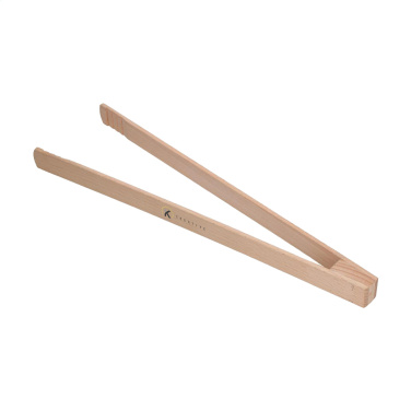 Logo trade promotional giveaway photo of: Pinza wooden BBQ tongs