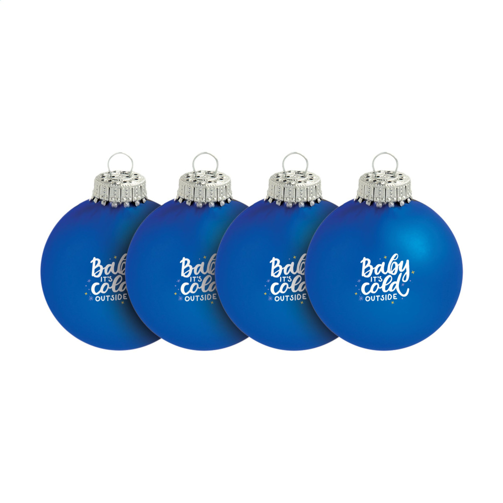 Logotrade promotional merchandise image of: Christmas Bauble Ø 6 cm - set of 4 - Made in Europe