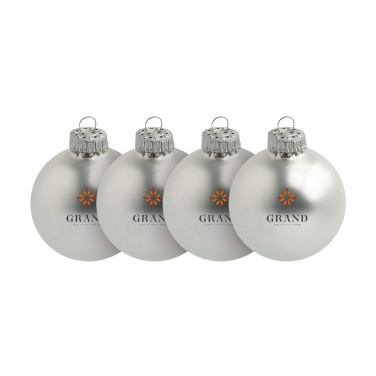 Logo trade promotional merchandise picture of: Christmas Bauble Ø 6 cm - set of 4 - Made in Europe