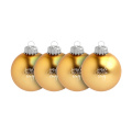 Christmas Bauble Ø 6 cm - set of 4 - Made in Europe, gold