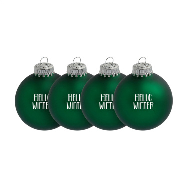 Logo trade promotional products image of: Christmas Bauble Ø 6 cm - set of 4 - Made in Europe