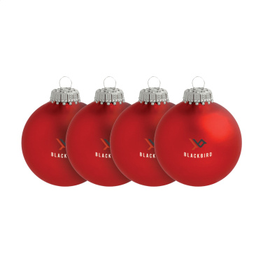 Logo trade promotional merchandise image of: Christmas Bauble Ø 6 cm - set of 4 - Made in Europe