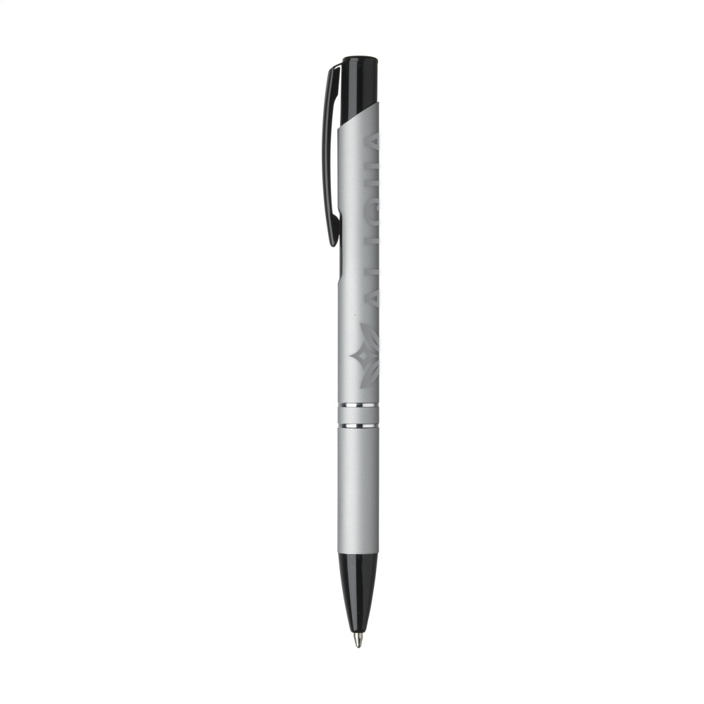 Logotrade promotional giveaway image of: Ebony Rubberised pen