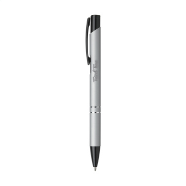 Logo trade promotional merchandise photo of: Ebony Rubberised pen