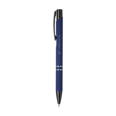 Logo trade promotional gifts picture of: Ebony Rubberised pen